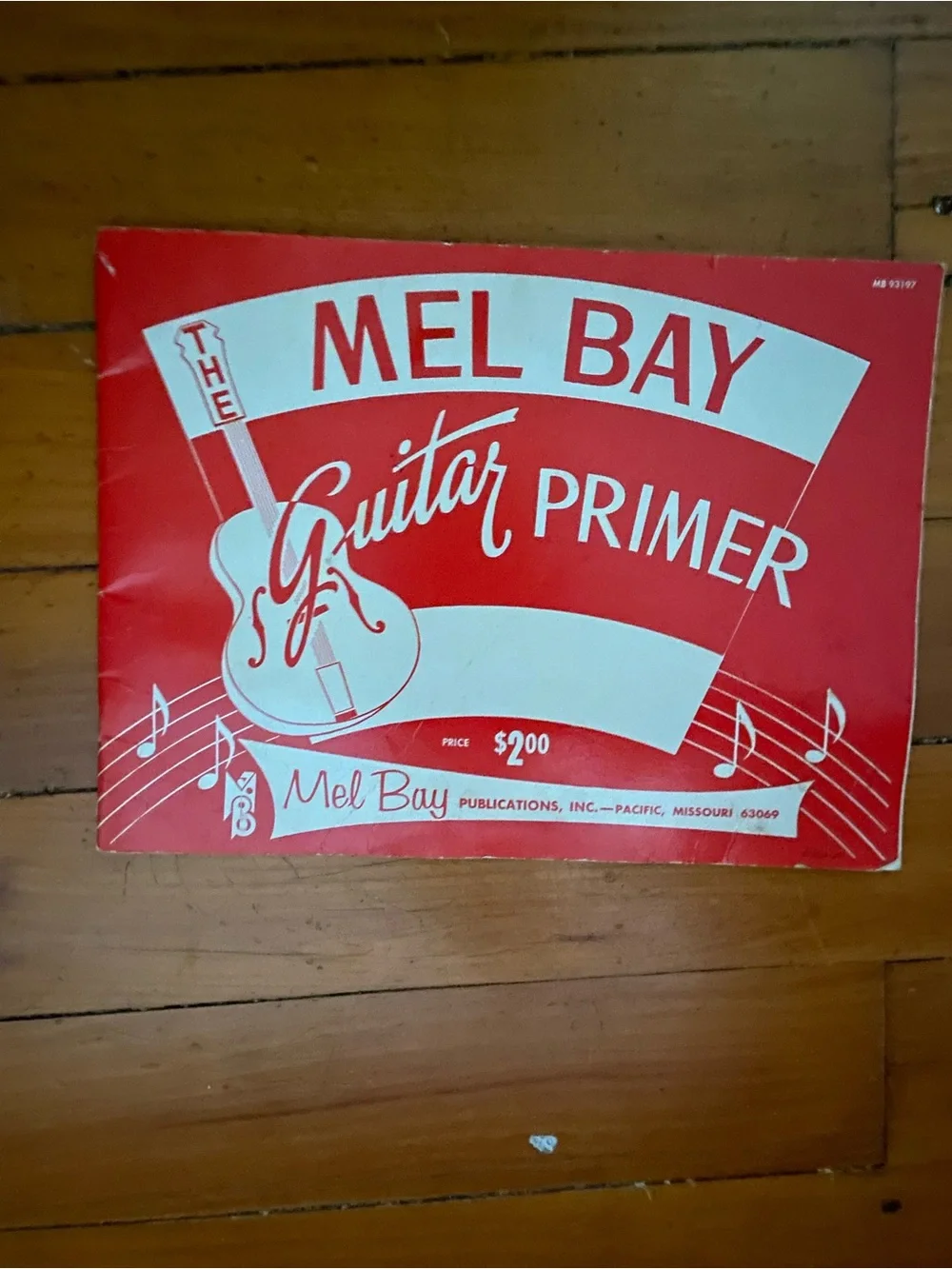 Vintage 1950s 50s 70s 1970s edition Mel Bay RED Guitar Primer book music song